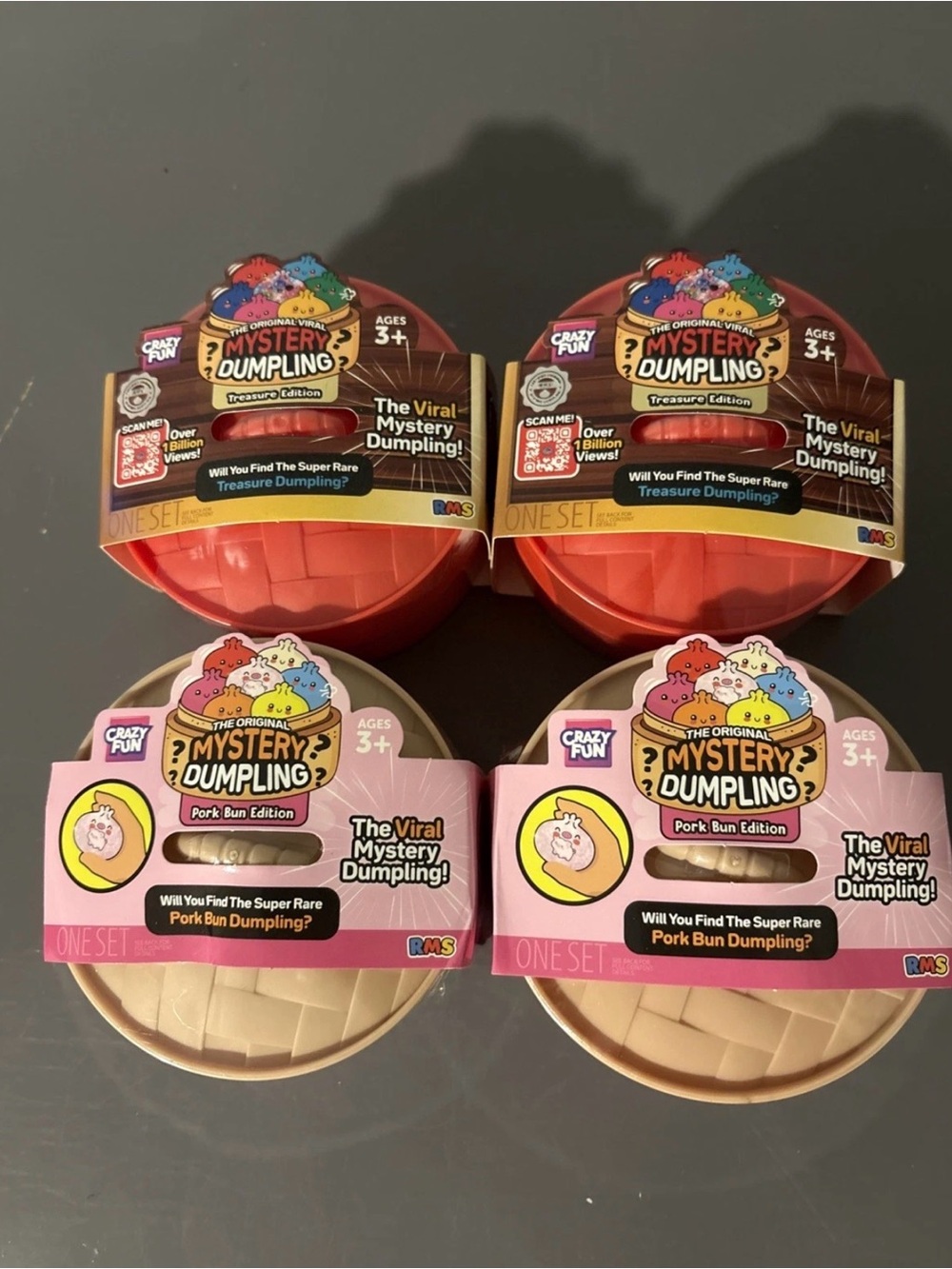 RMS Mystery Dumpling Lot of 4 | Treasure & Pork Bun Edition | Factory Sealed